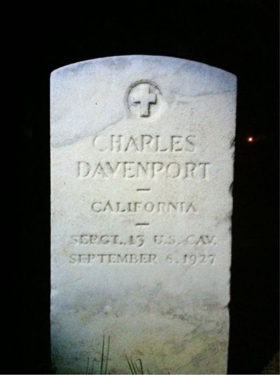 Headstone Front of Charles Davenport. Arlington National Cemetery.