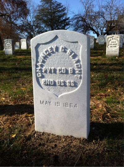 Headstone Front of Chauncey Slaght. Arlington National Cemetery.