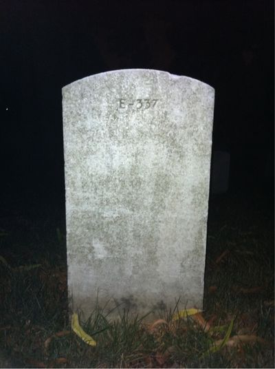 Headstone Back of Annette Tiernan. Arlington National Cemetery.