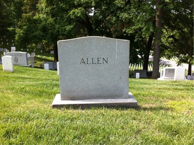 Aurelia Allen — Headstone Back